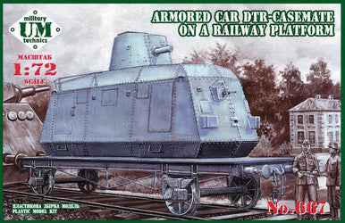 1/72 Uni Model Armored car DTR-casemate on a railway platform