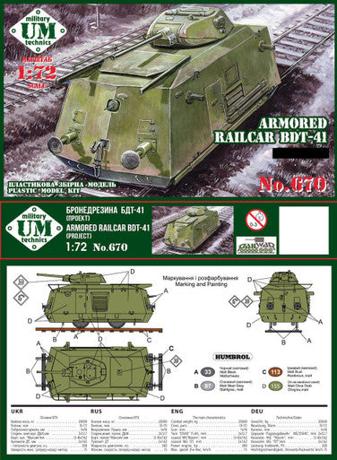 1/72 Uni Model Armored railcar BDT-41