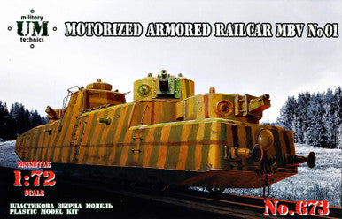 1/72 Uni Model Motorized armored railcar MBV No01