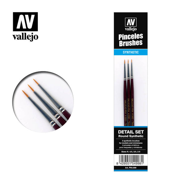 Vallejo Round Toray Brush Set Model Kit