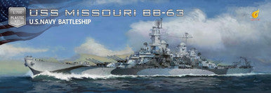 1/700 Very Fire USS Missouri Battleship - DELUXE Plastic Model Kit