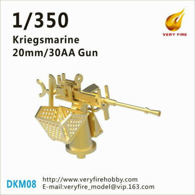 1/350 Very Fire Scale DKM Kriegsmarine 20mm/30 AA Guns (16 Sets)