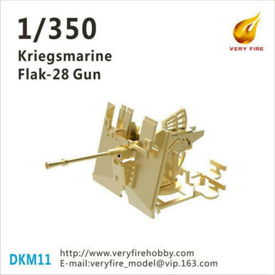 1/350 Very Fire Scale DKM Kriegsmarine Flak-28 AA Guns (8 Sets)