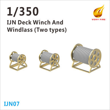 1/350 Very Fire Scale IJN Deck Winch and Windlass (3 Types 30 Sets)