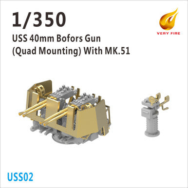 1/350 Very Fire Scale USS 40mm Bofors Quard AA Guns with MK.51 (6 sets)