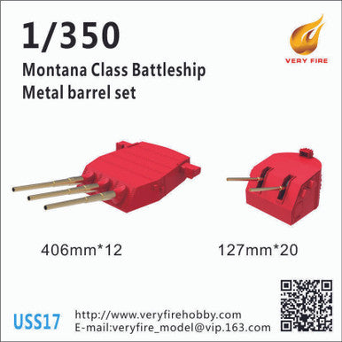 1/350 Very Fire Scale USS Montana Class Metal Barrels And Waterblast