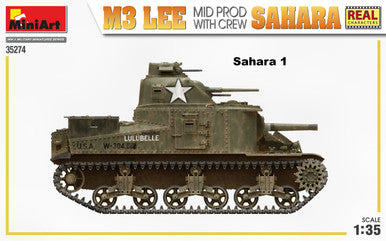 1/35 Miniart M3 Lee Mid Production Sahara Tank w/5 Crew