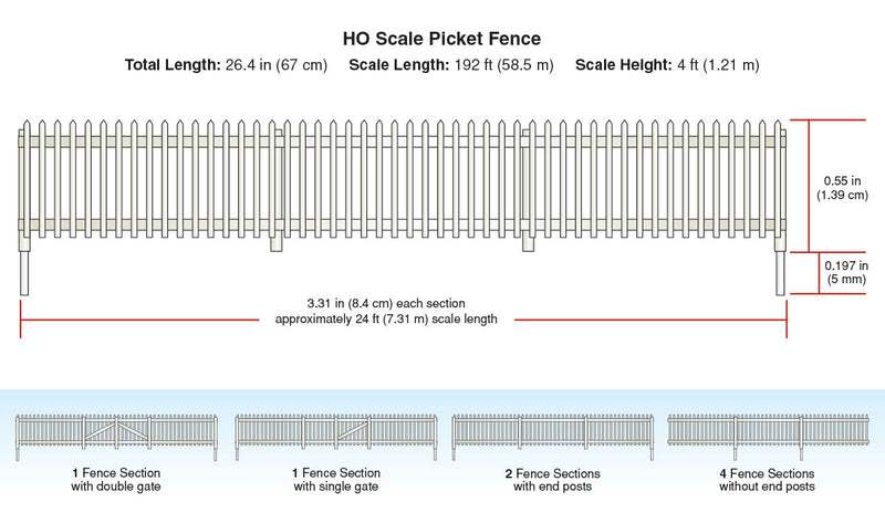 HO PICKET FENCE