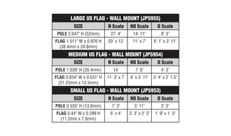 LARGE US FLAG - WALL MOUNT