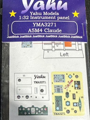 1/32 Yahu Instrumental Panel for A5M4 Claude