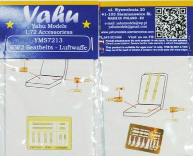 1/72 Yahu Models WW2 seatbelts Luftwaffe Seatbelts