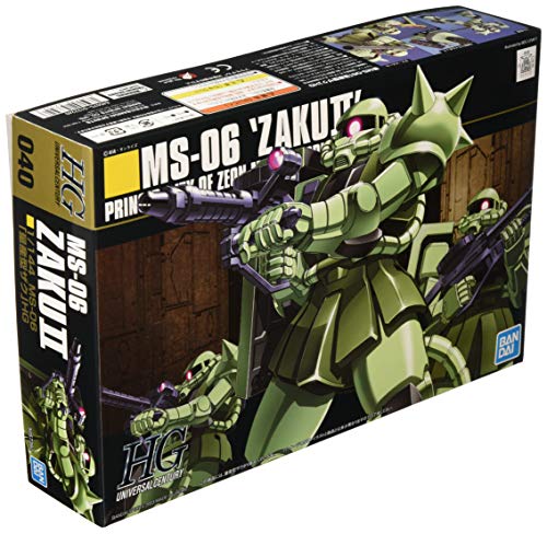 BANDAI Spirits HGUC Mobile Suit Gundam MS-06 Mass Production Type Zaku 1/144 Scale Color-Coded pre-Plastic Model