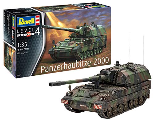 Revell RV03279 Kit 1:35 - Panzerhaubitze 2000 Plastic Model, Green, 1/35