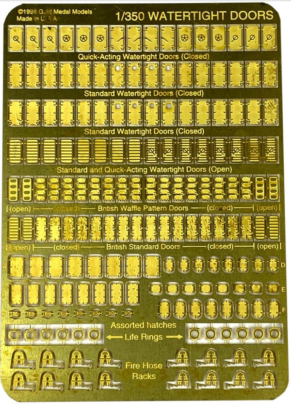 WATERTIGHT DOORS (172 doors, hatches, fire hose racks, & life rings)