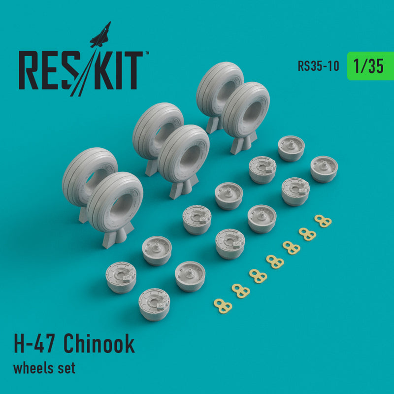 Reskit H-47 Chinook wheels set  (1/35)