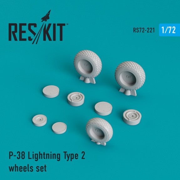 Reskit P-38 Lightning Type 2 wheels set (1/72)