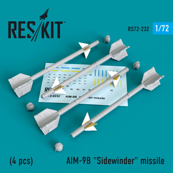 Reskit AIM-9B "Sidewinder" missile (4 PCS) (1/72)