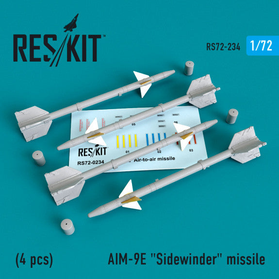 Reskit AIM-9E "Sidewinder"  missile (4 PCS) (1/72)