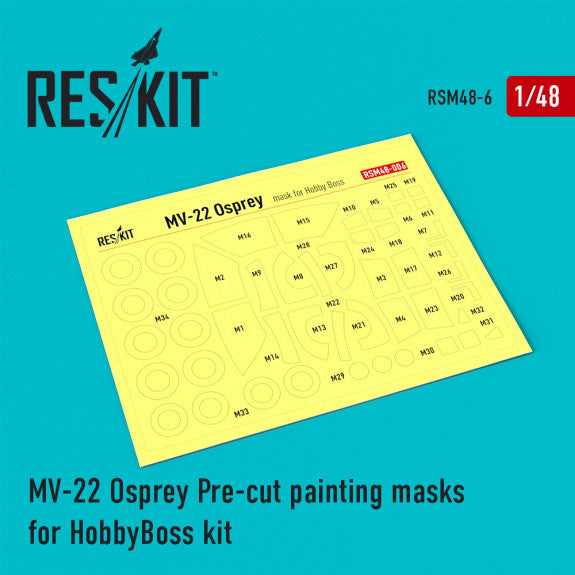 Reskit MV-22 Osprey Painting Masks for HobbyBoss kit (1/48)