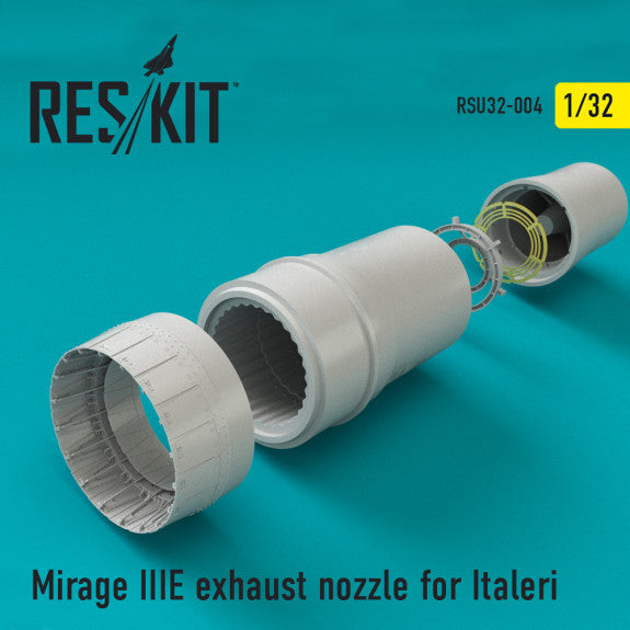 Reskit Mirage IIIE exhaust nozzle for Italeri (1/32)