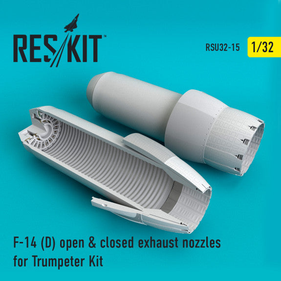 Reskit F-14 (D) open & closed exhaust nozzles Trumpeter Kit (1/32)