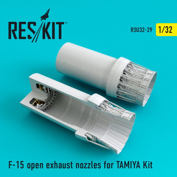 Reskit F-15 open exhaust nozzles for TAMIYA Kit (1/32)