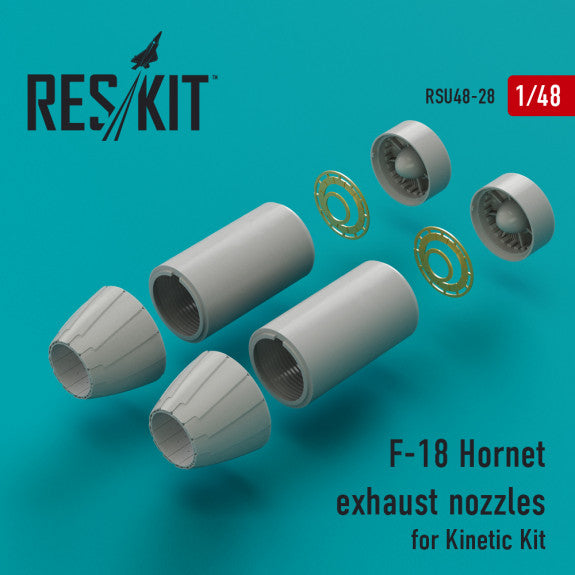 Reskit F-18 Hornet exhaust nozzles for Kinetic Kit (1/48)