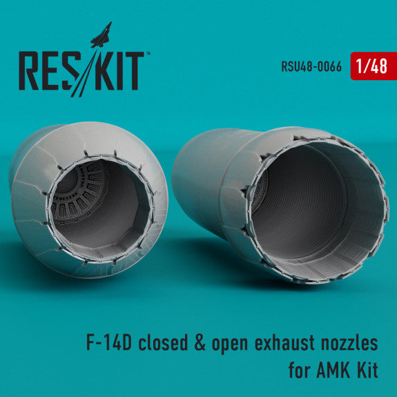 Reskit F-14D closed & open exhaust nozzles for AMK Kit (1/48)