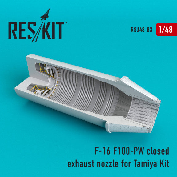 Reskit F-16 F100-PW closed exhaust nozzles for Tamiya Kit (1/48)