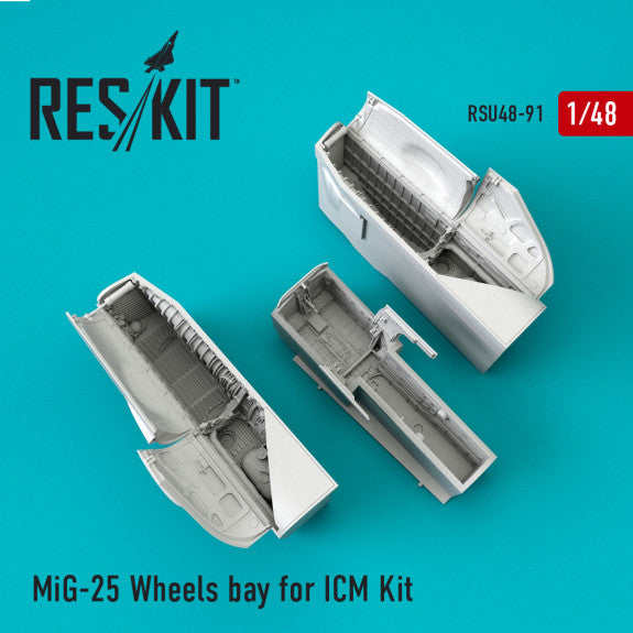 Reskit MiG-25 Wheels bay for ICM Kit (1/48)