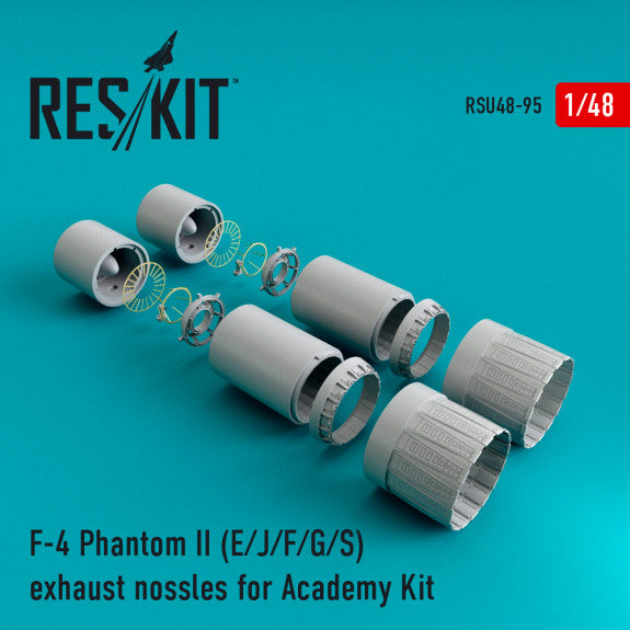 Reskit F-4 Phantom II (E/J/F/G/S) exhaust nossles for Academy Kit (1/48)