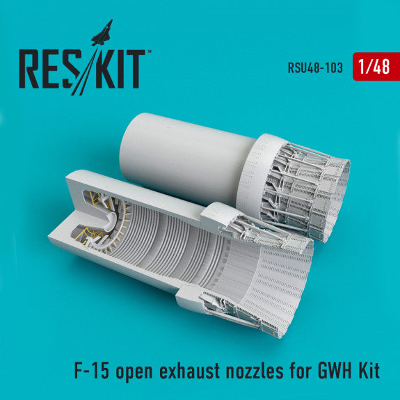 Reskit F-15C open exhaust nozzles for GWH Kit (1/48)