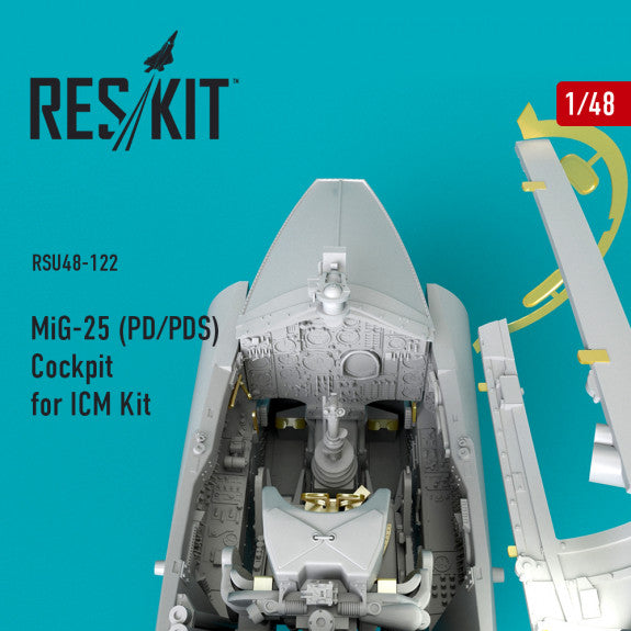 Reskit MiG-25 (PD/PDS) Cockpit  for ICM Kit (1/48)