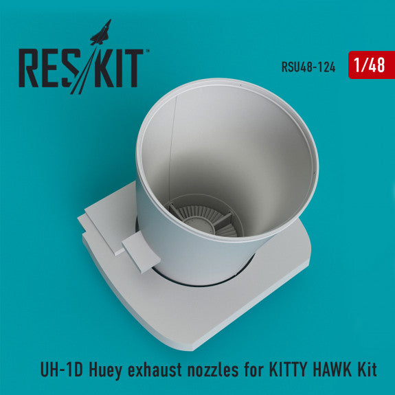 Reskit UH-1D Huey  exhaust nozzles for  KITTY HAWK Kit (1/48)