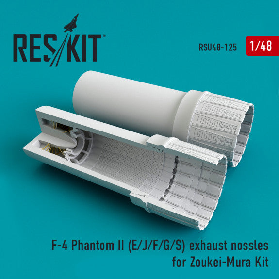 Reskit F-4 Phantom II (E/J/F/G/S) exhaust nossles for Zoukei-Mura Kit (1/48)