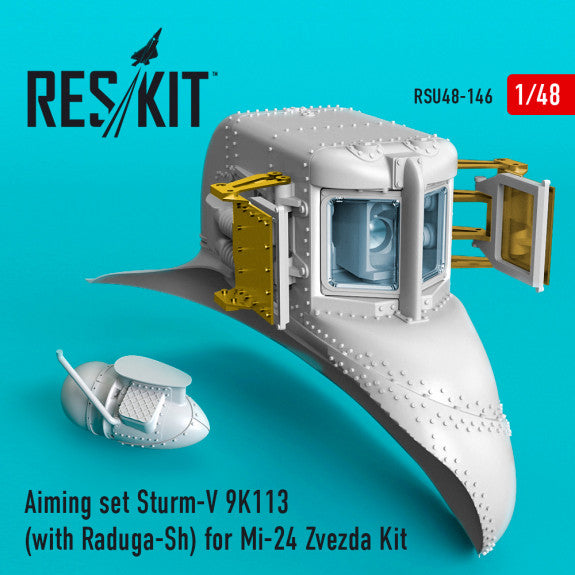 Reskit Aiming set Sturm-V 9K113 (with Raduga-Sh) for Mi-24 Zvezda Kit (1/48)