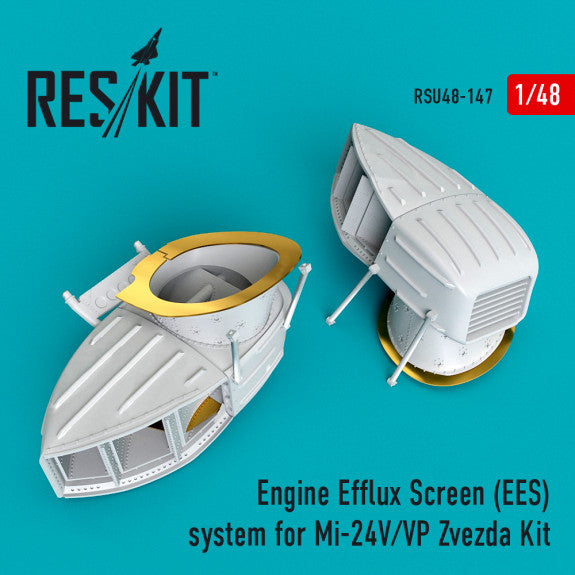 Reskit Engine Efflux Screen (EES) system for Mi-24V/VP Zvezda Kit (1/48)