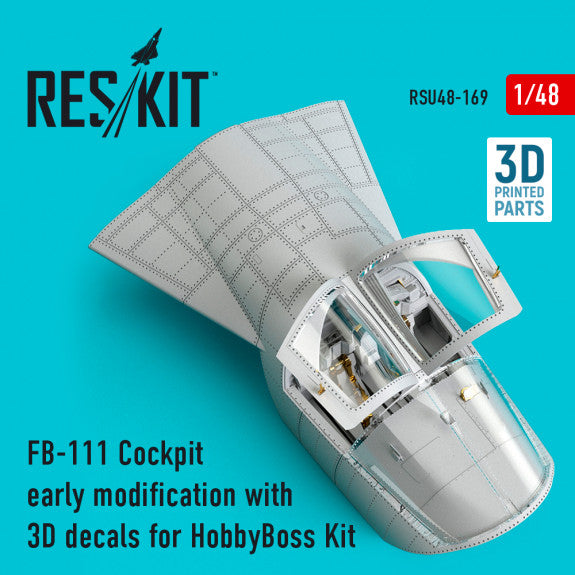 Reskit FB-111 Cockpit early modification with 3D decals for HobbyBoss Kit (1/48)