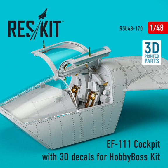 Reskit EF-111 Cockpit with 3D decals for HobbyBoss Kit (1/48)