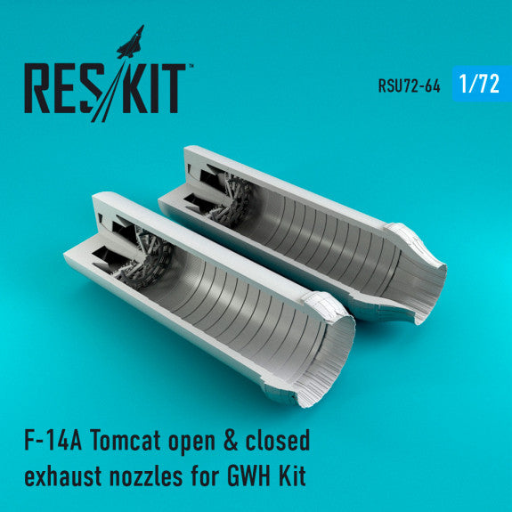 Reskit F-14A Tomcat open & closed exhaust nozzles for GWH Kit (1/72)