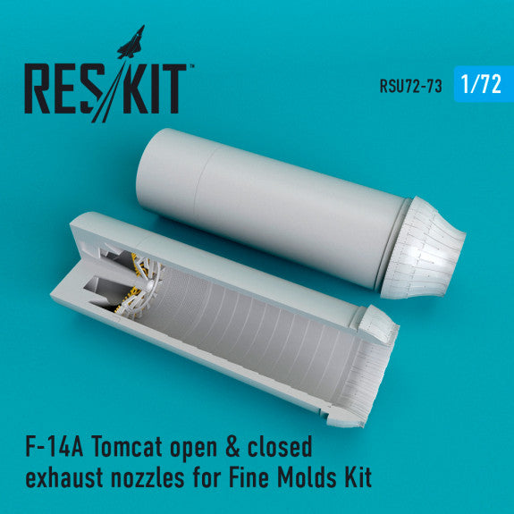 Reskit F-14A Tomcat open & closed exhaust nozzles for Fine Molds Kit (1/72)