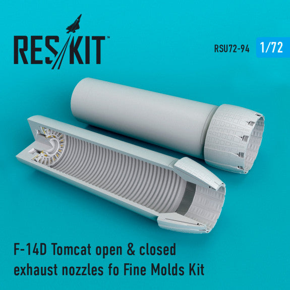 Reskit F-14D Tomcat open & closed exhaust nozzles fo Fine Molds Kit (1/72)