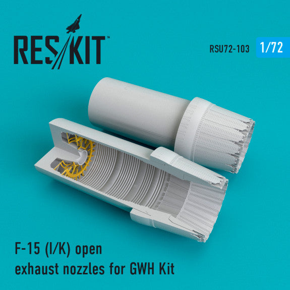 Reskit F-15 I/K open exhaust nozzles for GWH Kit (1/72)