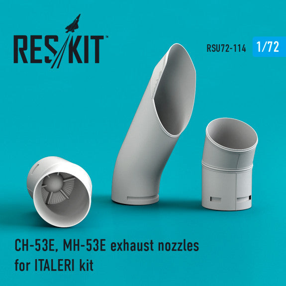 Reskit CH-53E, MH-53E exhaust nozzles for ITALERI kit  (1/72)