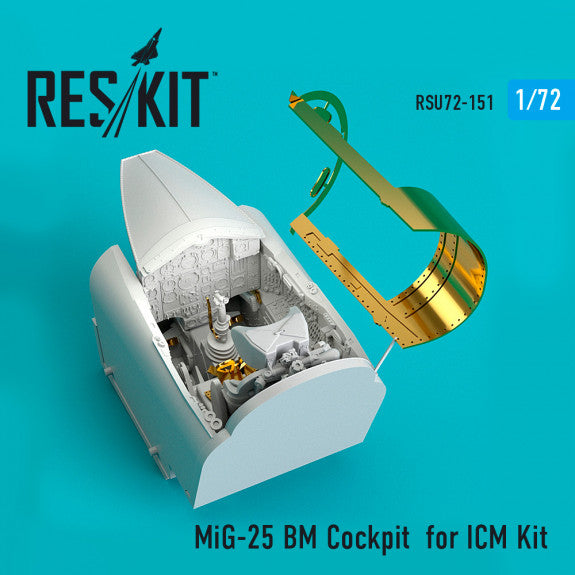 Reskit MiG-25 BM Cockpit for ICM Kit (1/72)