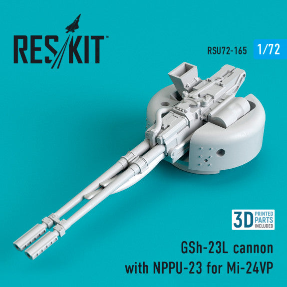 Reskit GSh-23L cannon with NPPU-23 for Mi-24VP (1/72)