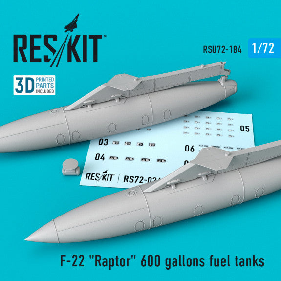 Reskit F-22 600 gallons fuel tanks